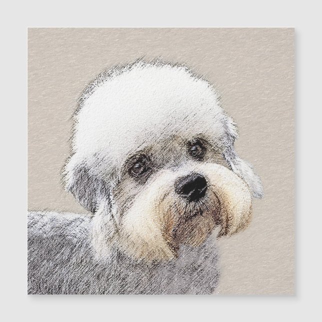 Dandie Dinmont Terrier pintando pintura original d (Frente)