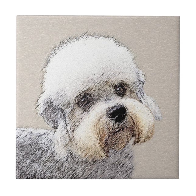 Dandie Dinmont Terrier pintando pintura original d (Frente)