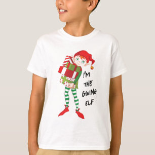 Dando camiseta de Elf Basic Kid Unisex Holiday Elf