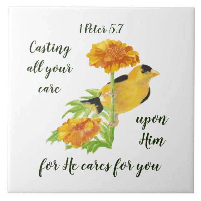 Dando-lhe todo o seu cuidado, 1 Peter 5:7 Cote (Frente)