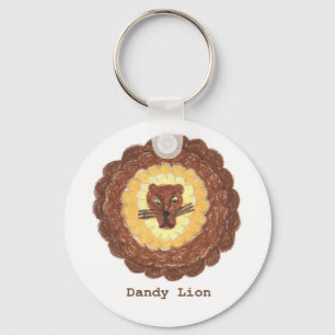 Dandy Lion Design e palavras no chaveiro