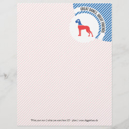 Dane Dogue Alemão Estrela Azul Vermelha