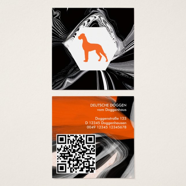 Dane Moderno Abstrato Laranja  (Frente & Verso)