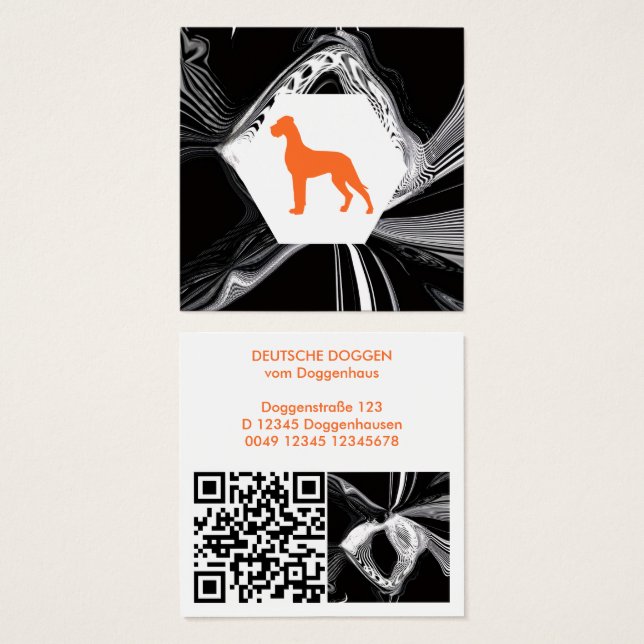 Dane Moderno Abstrato Laranja Grande  (Frente & Verso)