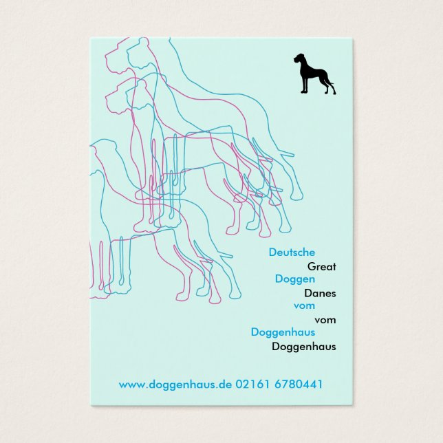 Danes Modernos Silhuetas Rosa Azul (Frente)