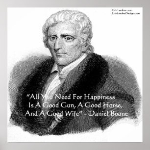 Daniel Boone & Humor Cote Poster