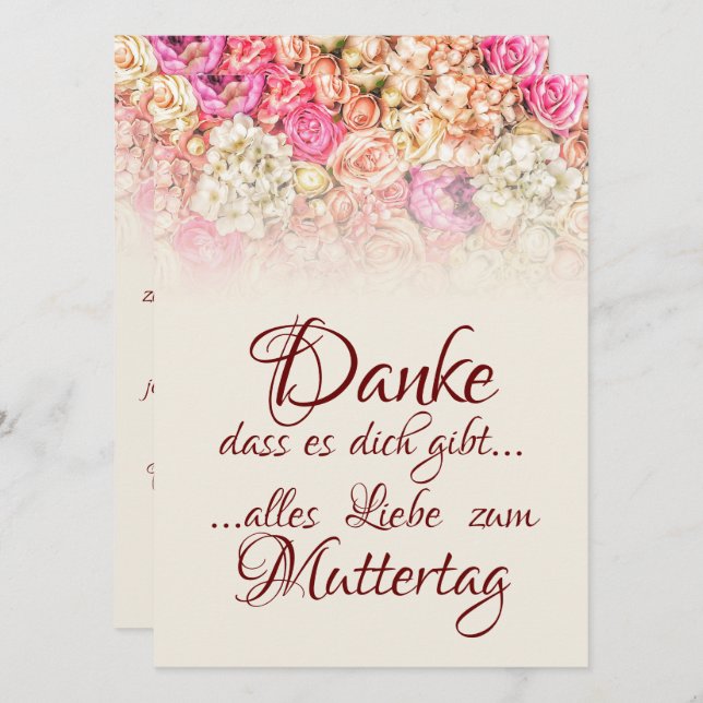 Danke, dass es dich gibt - Muttertag (Frente/Verso)
