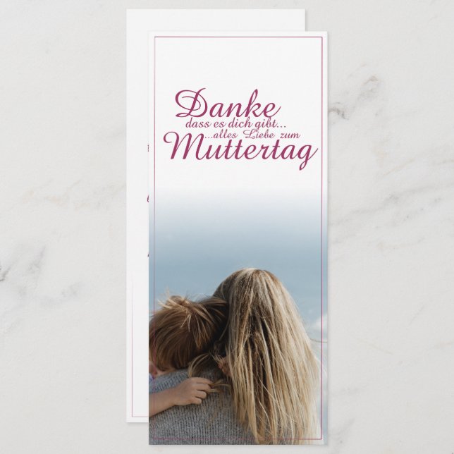 Danke, dass es dich gibt, Muttertag, Mutter & Kind (Frente/Verso)