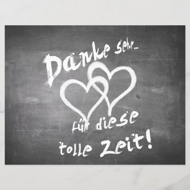 Danke für diese tolle Zeit auf einer Kreidetafel (Frente)