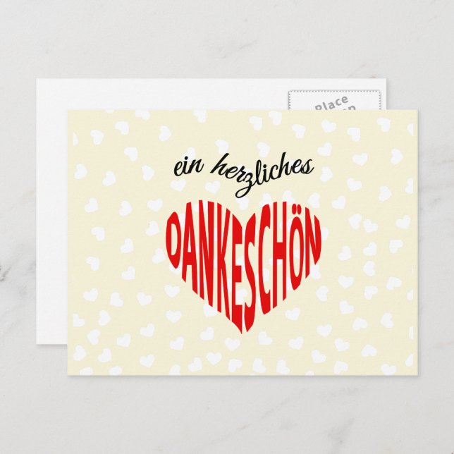 Dankeschon red obrigado que você faz cartão postal (Frente/Verso)