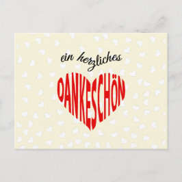 Dankeschon red obrigado que você faz cartão postal