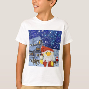 Danny Duck como Papai Noel no Polo Norte
