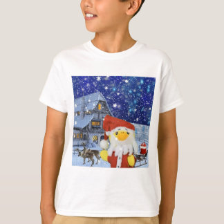 Danny Duck como Papai Noel no Polo Norte