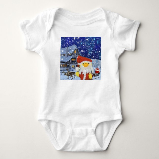 Danny Duck como Papai Noel no Polo Norte (Frente)
