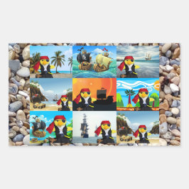 Danny Duck o adesivo retangular de colagem pirata