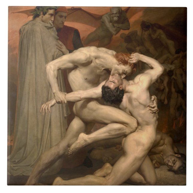 Dante e Virgil no Inferno (por Bouguereau) (Frente)