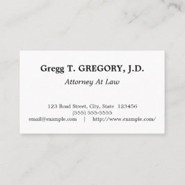 Dapper, Cartão de visita profissional legal