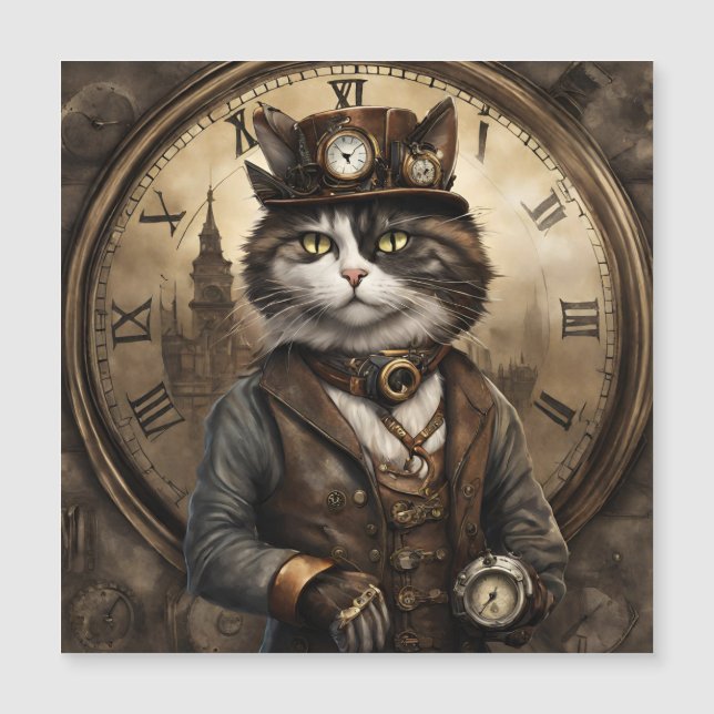Dapper Steampunk Calico Cat (Frente)