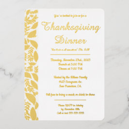 Dar obrigados Folhas de outono Convite