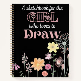 Dar Um Esboço A Uma Menina Que Adora Desenhar Flor