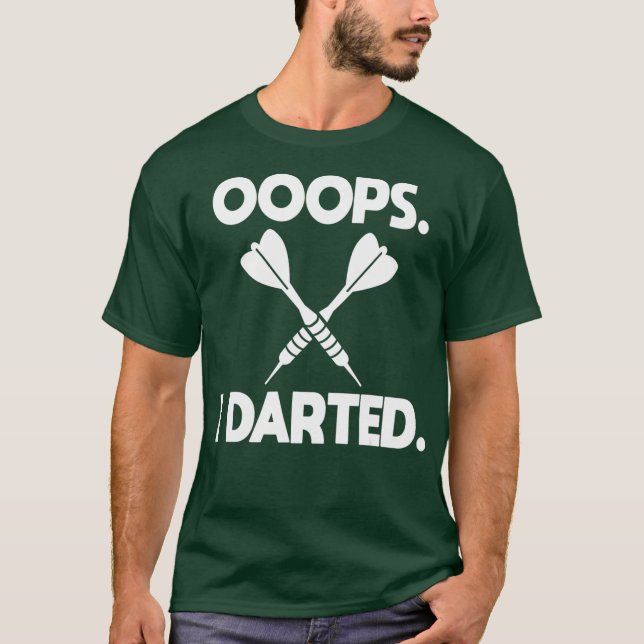Dardos Camisa Piada Ooops I Darwin Engraçado Dart  (Frente)