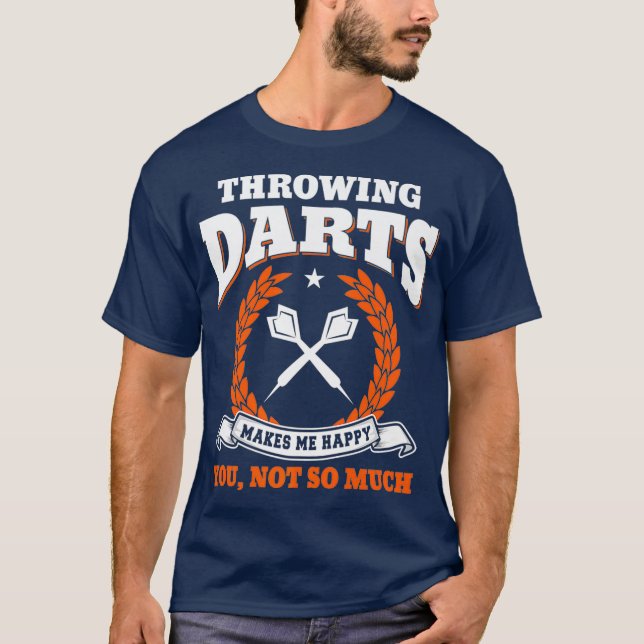 Dardos de Camisa Jogadores Engraçados Jogando Dard (Frente)