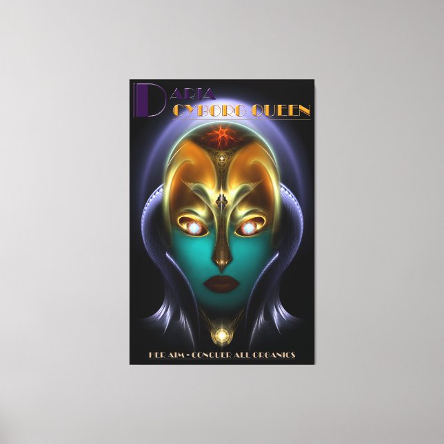 Daria Cyborg Queen Canvas Print (Frente)