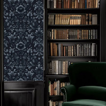 Dark Academia Azul Fleur Decorativo