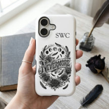 Dark Academia Raven Floral Literary Gift