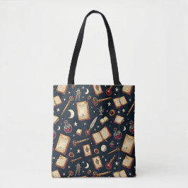 Dark Academia Tote Bag - Na moda e Versatile