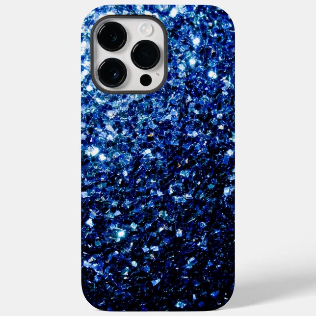 Dark Blue deep shiny faux glitter sparkles (Verso)