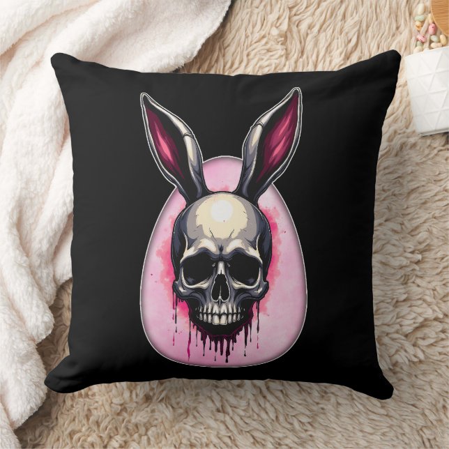 Dark Bunny Skull – Gothic Style - almofada (Cobertor)