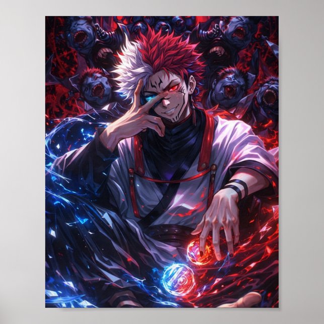 Dark Elemental Sorcerer Poster – GOJOXSUKUNA (Frente)