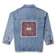 Dark Floral Boho Custom Denim Jacket