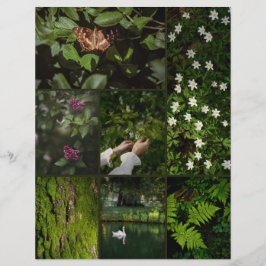 Dark Green Nature Core Scrapbooking Paper