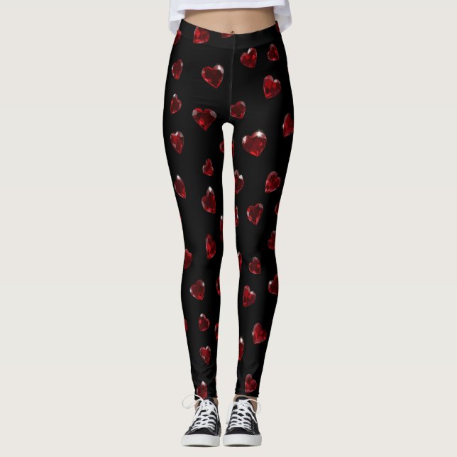 Dark Jeweled Heart Leggings (Frente)