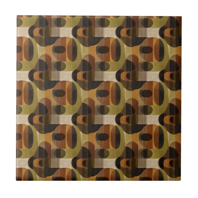 Dark Mid Century Geometric Pattern (3) (Frente)