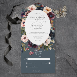 Dark Moody Burgundy Frame Floral Sem Janto