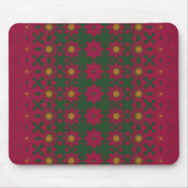 Dark pink and green Mouse pad