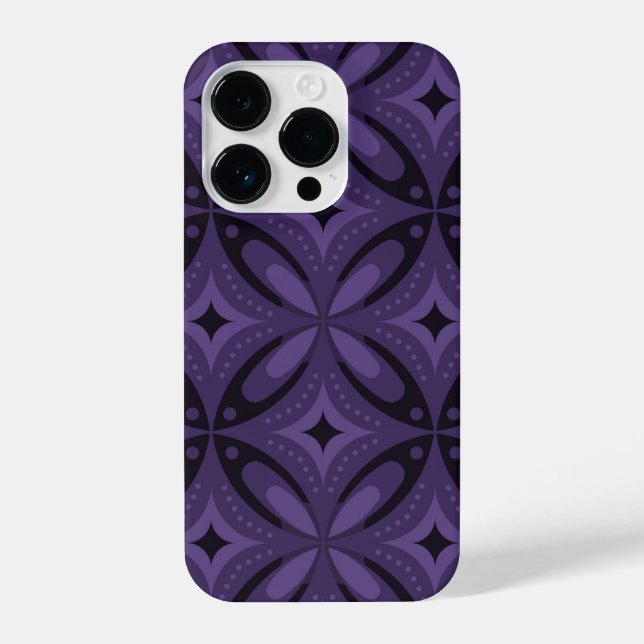 Dark Purple Colored Retro Pattern (Verso)