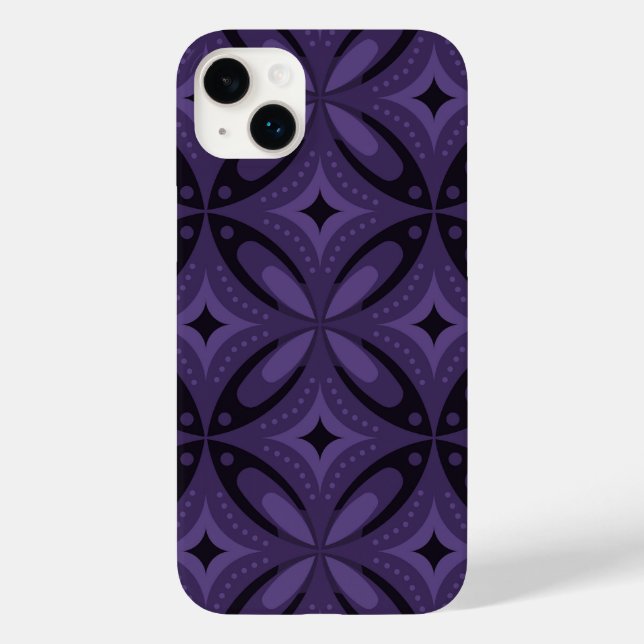 Dark Purple Colored Retro Pattern (Verso)
