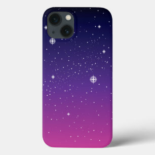 Dark Purple Starry Night Sky