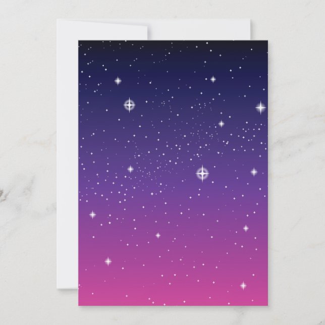 Dark Purple Starry Night Sky (Frente)