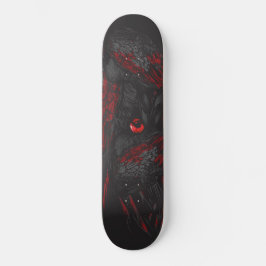Dark Raven Crimson Eye Street Art Skateboard
