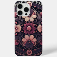 Dark Romance Burgundy Art Deco Floral Summer