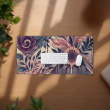 Dark Romance Burgundy Art Deco Floral Summer