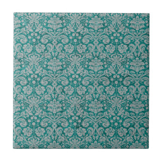 Dark Teal Damask