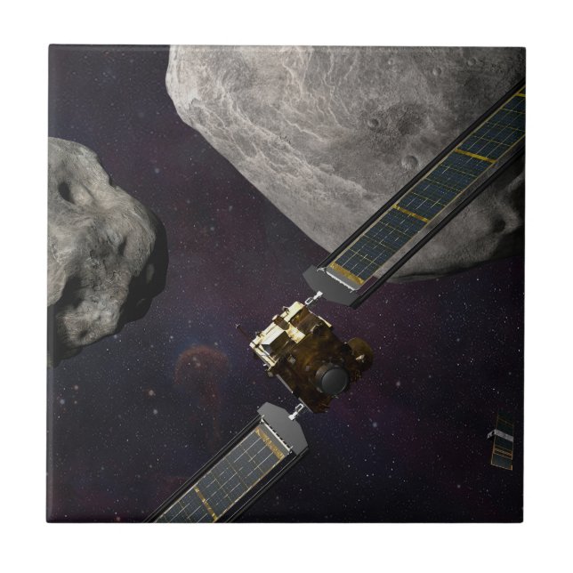 Dart Spacecraft E Liciacube Antes Do Impacto (Frente)