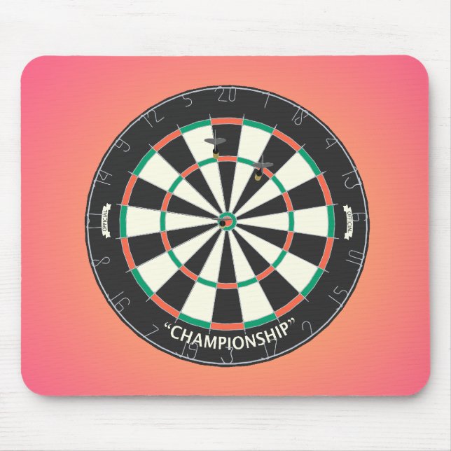 Dartboard & Darts: Modelo 3D: Mousepad (Frente)