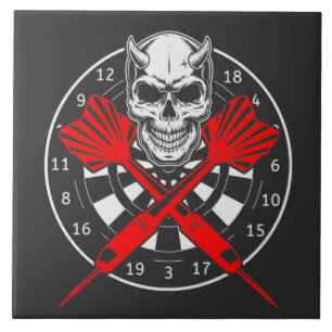 Dartboard Darts Skull